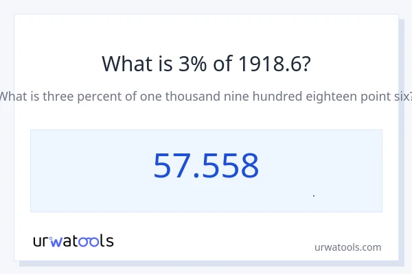 3% از 1918.6 چقدر است؟