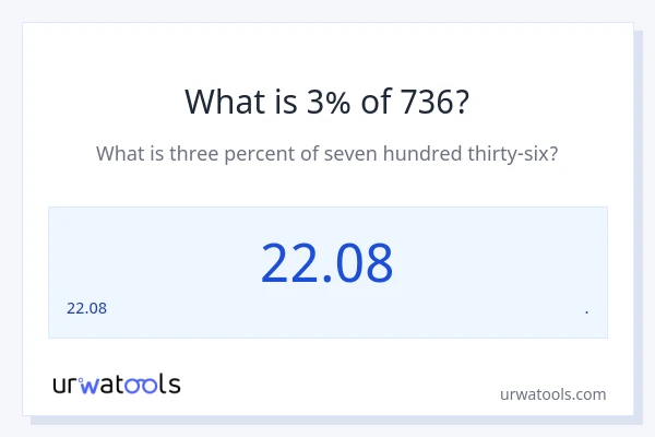 736 இல் 3% என்றால் என்ன?
