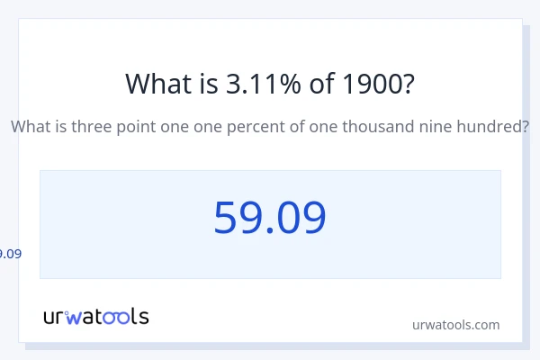 1900 യുടെ 3.11% എന്താണ്?