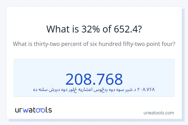د 652.4 32٪ څومره دی؟