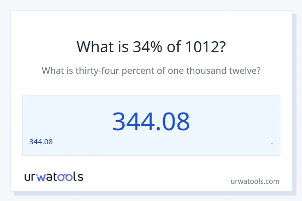 1012 ರಲ್ಲಿ 34% ಎಂದರೇನು?