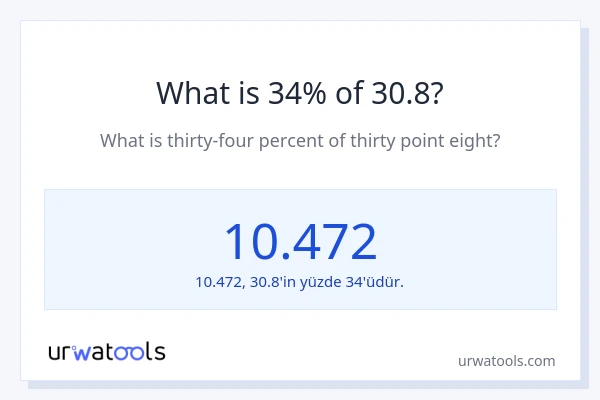 30.8'nin %1'i nedir?