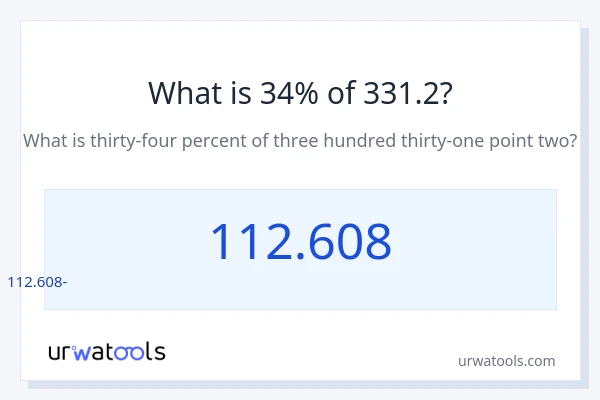 Որքա՞ն է 34%-ը 331.2-ից։