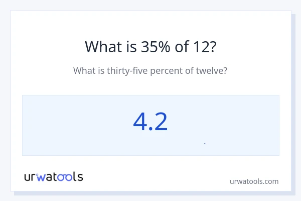 35% از 12 چقدر است؟