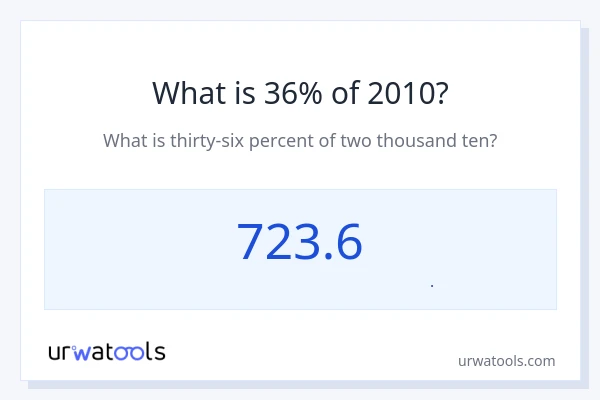 36% از 2010 چقدر است؟