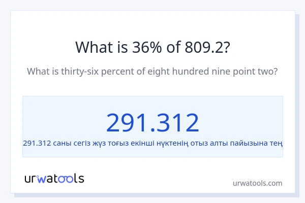 809.2-нің 36%-ы қандай?