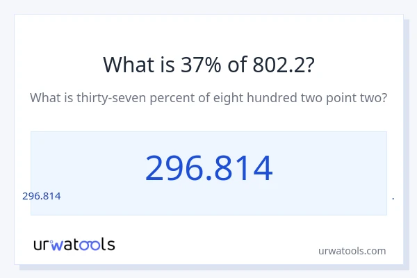 802.2 లో 37% ఎంత?