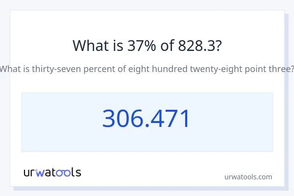 828.3 യുടെ 37% എന്താണ്?