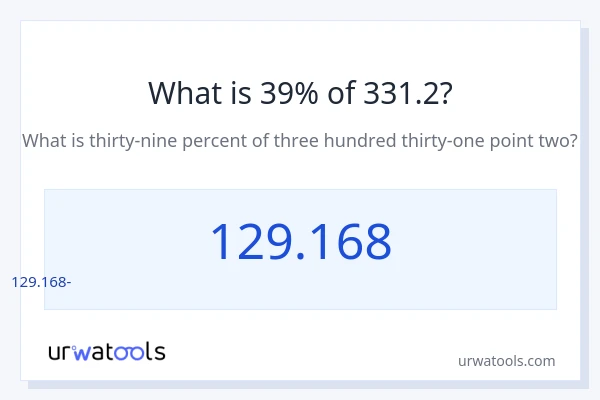 Որքա՞ն է 39%-ը 331.2-ից։
