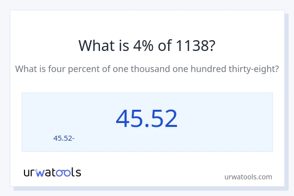 Որքա՞ն է 4%-ը 1138-ից։