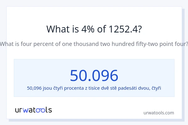 Kolik je 4 % z 1252.4?