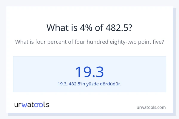 482.5'nin %1'i nedir?