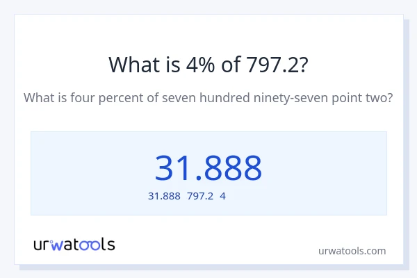 797.2の4%は何ですか?