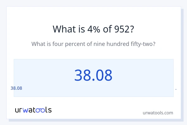 952 இல் 4% என்றால் என்ன?