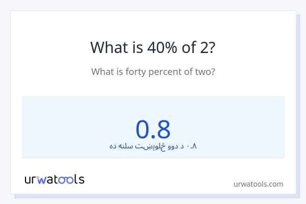 د 2 40٪ څومره دی؟