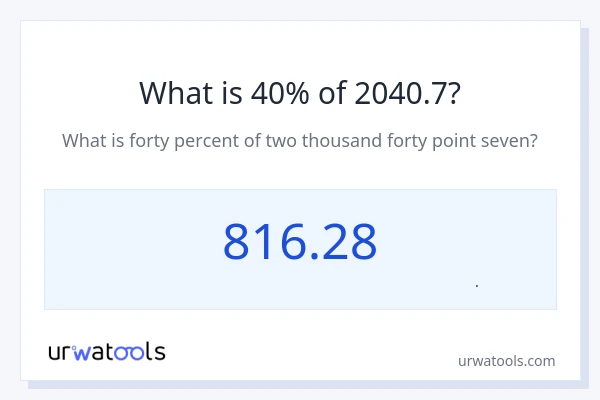 40% از 2040.7 چقدر است؟