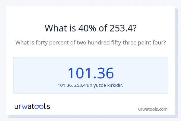 253.4'nin %1'i nedir?