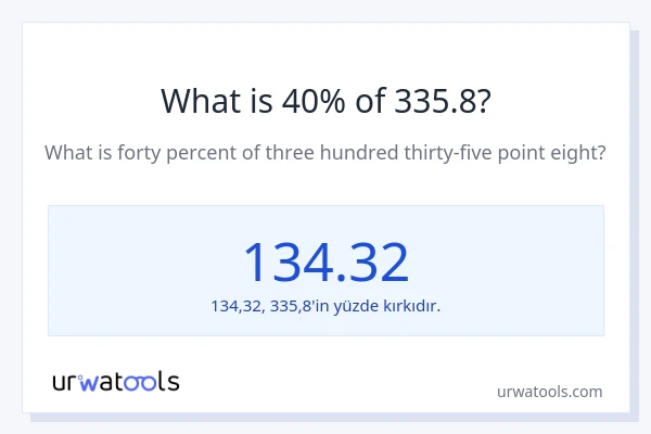 335.8'nin %1'i nedir?