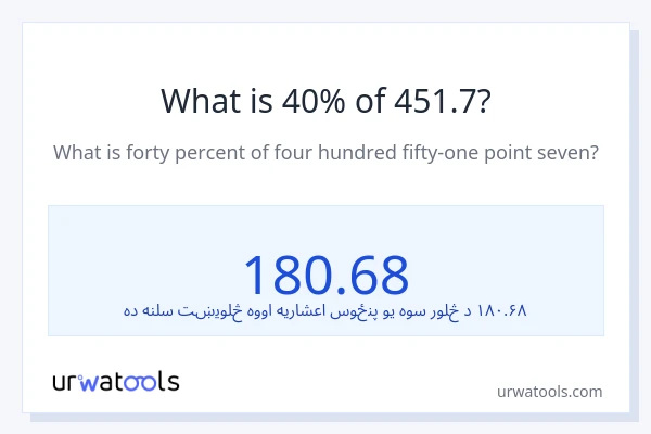 د 451.7 40٪ څومره دی؟