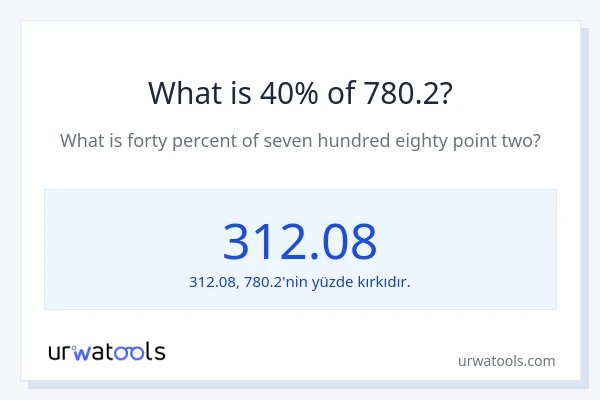 780.2'nin %1'i nedir?