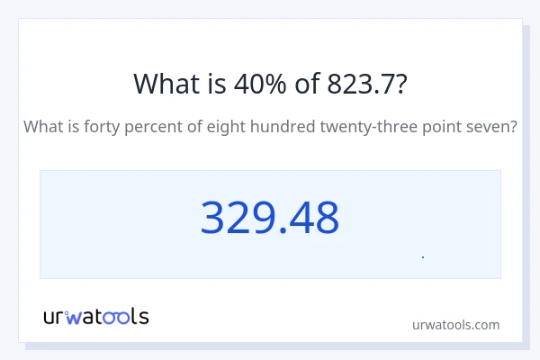 40% از 823.7 چقدر است؟