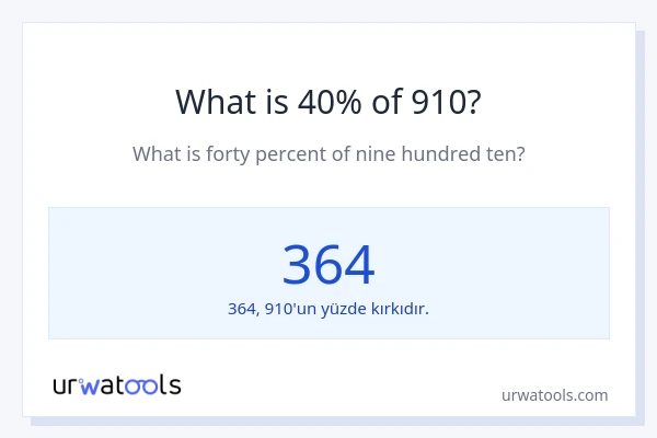 910'nin %1'i nedir?