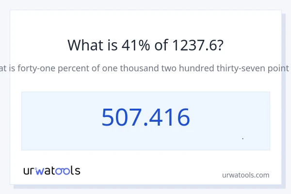 41% از 1237.6 چقدر است؟