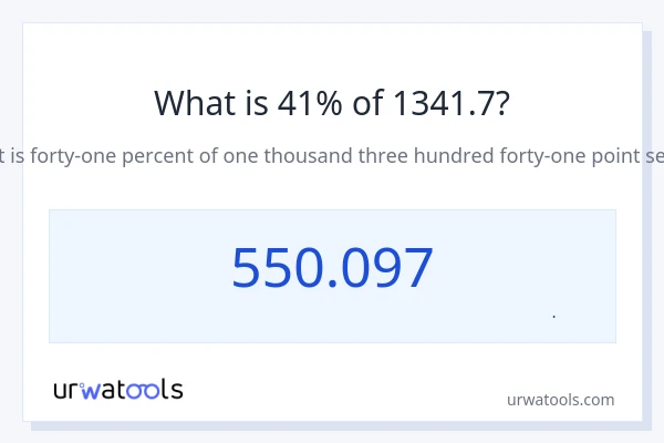 41% از 1341.7 چقدر است؟