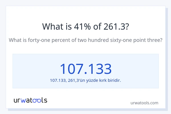 261.3'nin %1'i nedir?