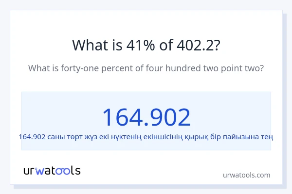 402.2-нің 41%-ы қандай?