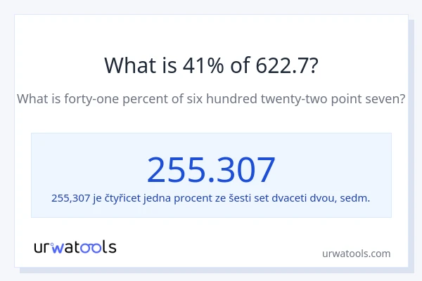 Kolik je 41 % z 622.7?