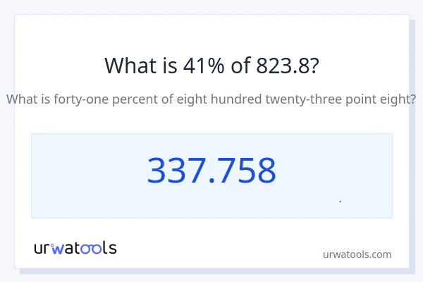 41% از 823.8 چقدر است؟