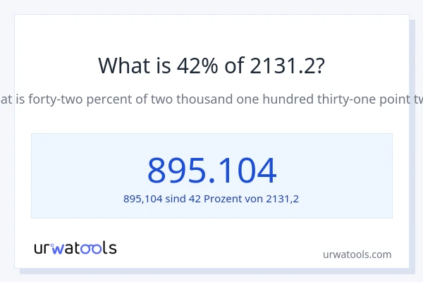 Was ist 42% von 2131.2?