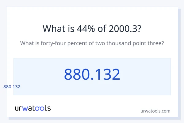 2000.3 യുടെ 44% എന്താണ്?