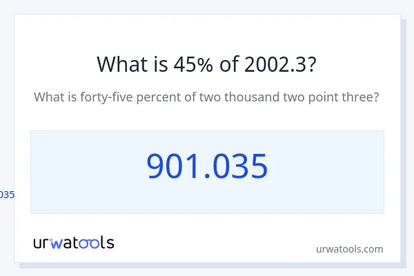 2002.3 இல் 45% என்றால் என்ன?