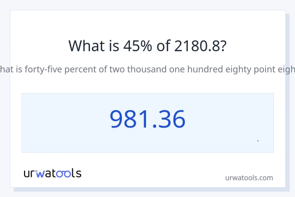 45% از 2180.8 چقدر است؟