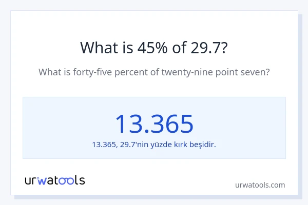 29.7'nin %1'i nedir?