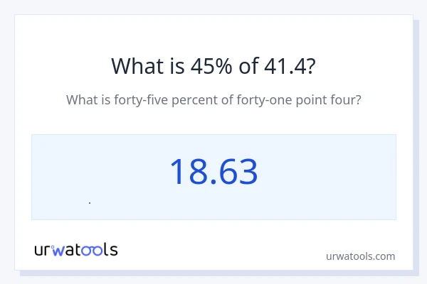 41.4 এর 45% কত?