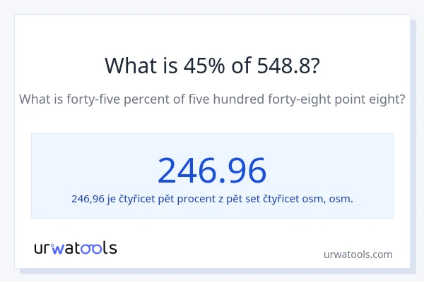 Kolik je 45 % z 548.8?