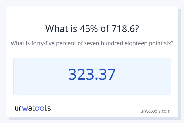 45% از 718.6 چقدر است؟