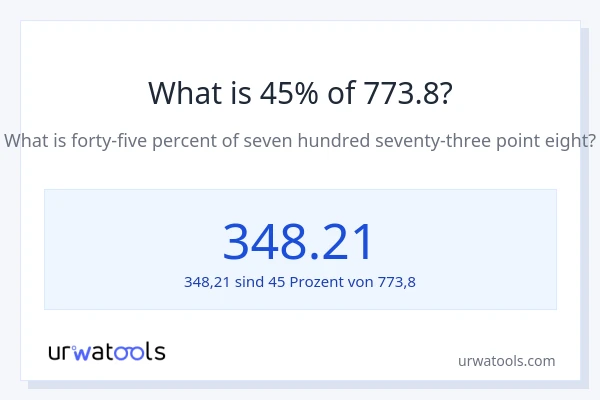 Was ist 45% von 773.8?