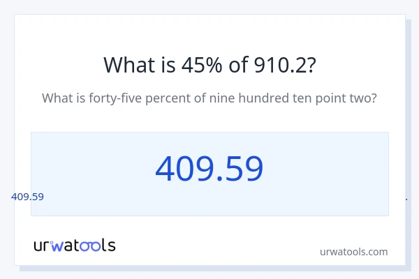 910.2 ರಲ್ಲಿ 45% ಎಂದರೇನು?