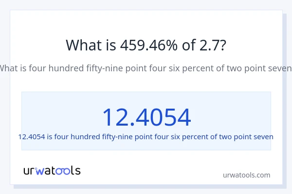 What is 459.46% of 2.7?