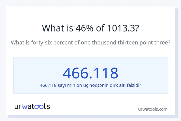 1013.3-nin 46%-i nədir?
