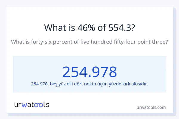 554.3'nin %1'i nedir?