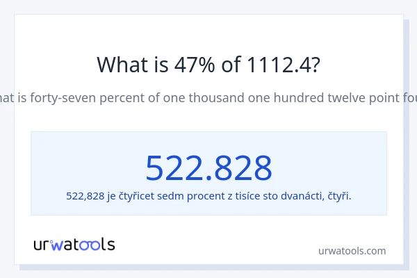 Kolik je 47 % z 1112.4?