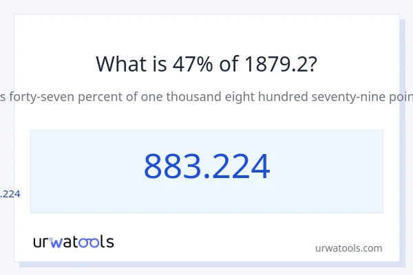1879.2 లో 47% ఎంత?