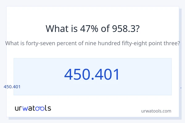 958.3 ರಲ್ಲಿ 47% ಎಂದರೇನು?