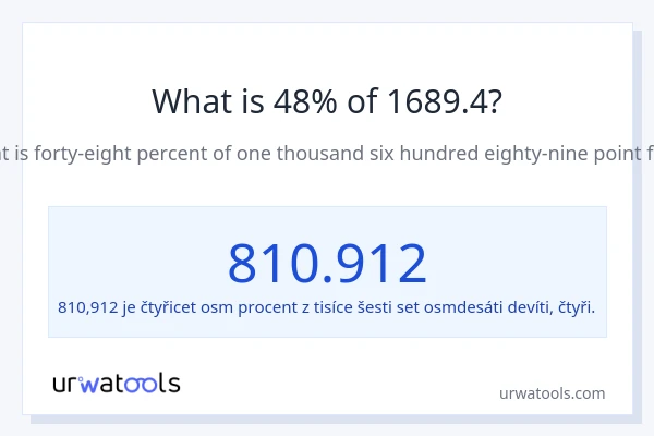 Kolik je 48 % z 1689.4?