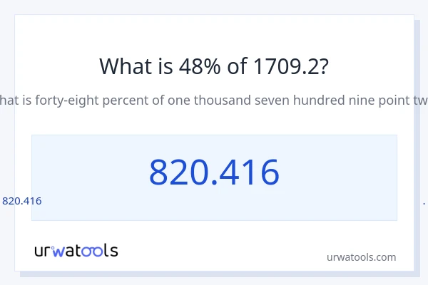 1709.2 లో 48% ఎంత?